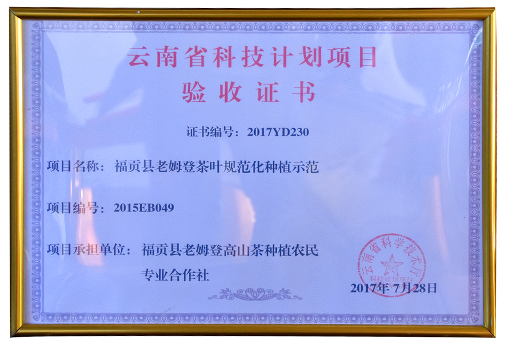 2017年云南省科技计划项目验收证书.jpg